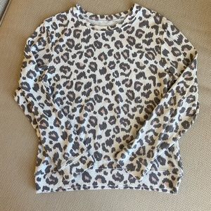 Cheetah Print Girls Long Sleeve Shirt Size 12 Teen